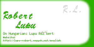 robert lupu business card